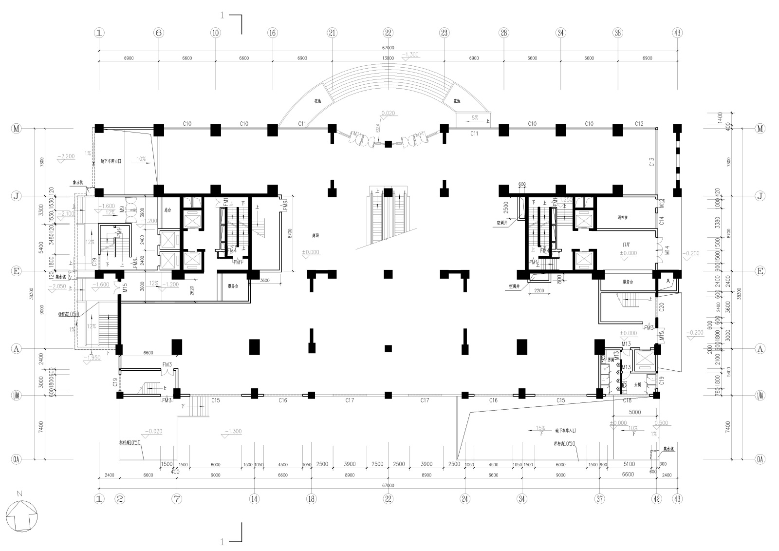某高层住宅全套建筑施工图cad施工图下载【ID:160730108】