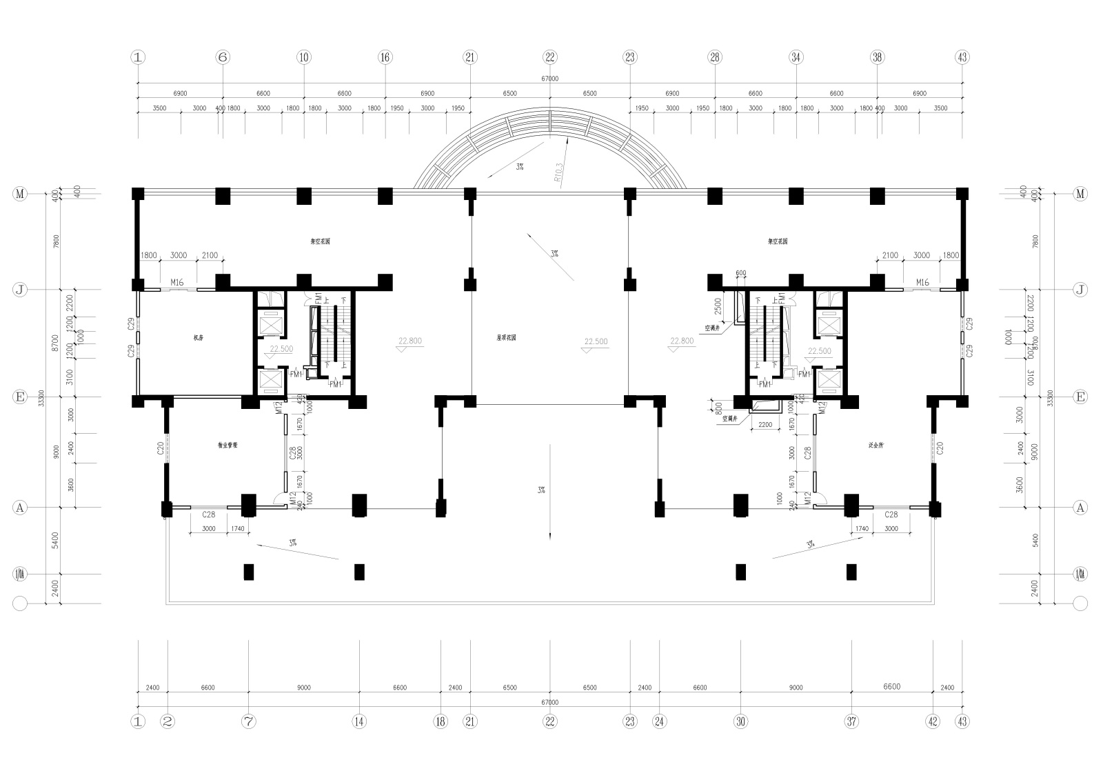 某高层住宅全套建筑施工图cad施工图下载【ID:160730108】