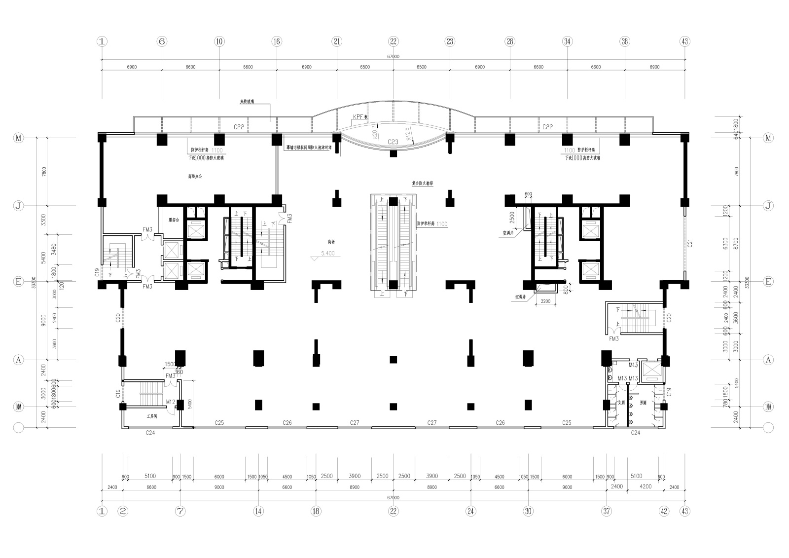 某高层住宅全套建筑施工图cad施工图下载【ID:160730108】
