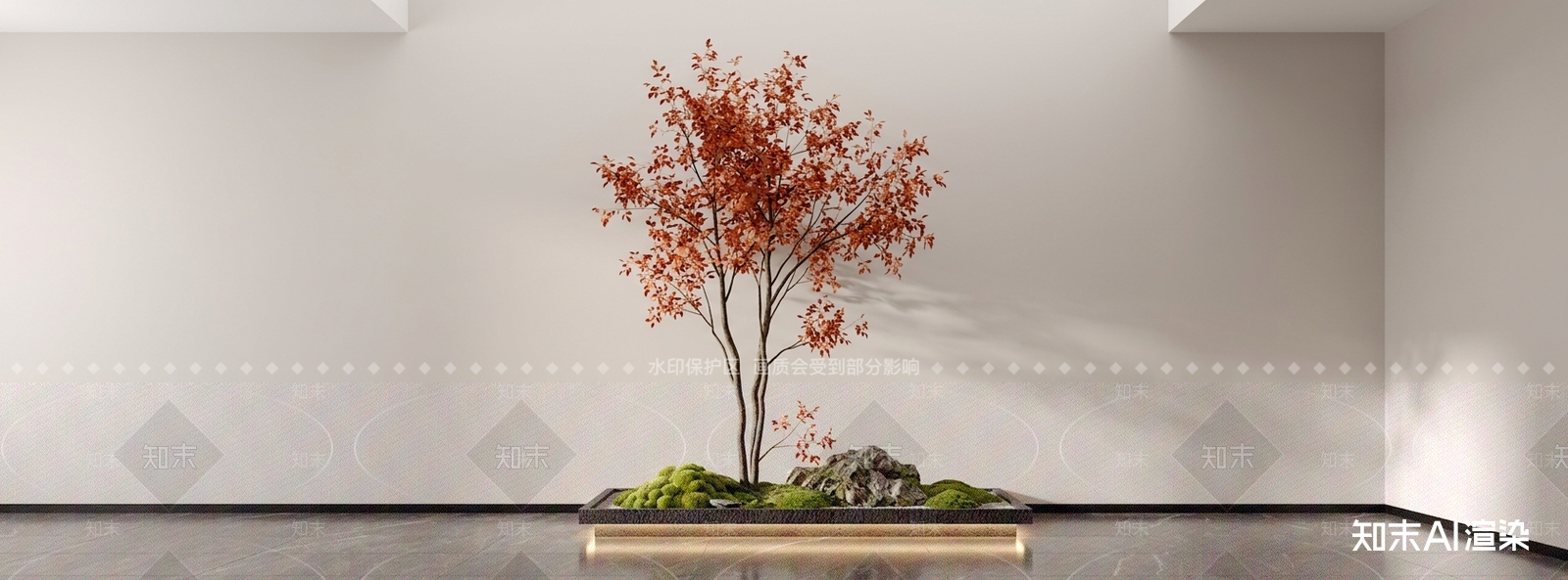 艺术绿植室内景观3D模型下载【ID:1227553975】