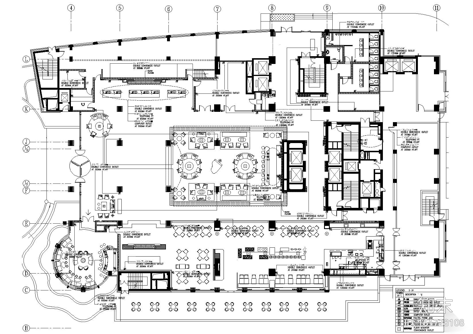 [浙江]喜来登酒店施工图（含全部客房图纸）施工图下载【ID:161728108】