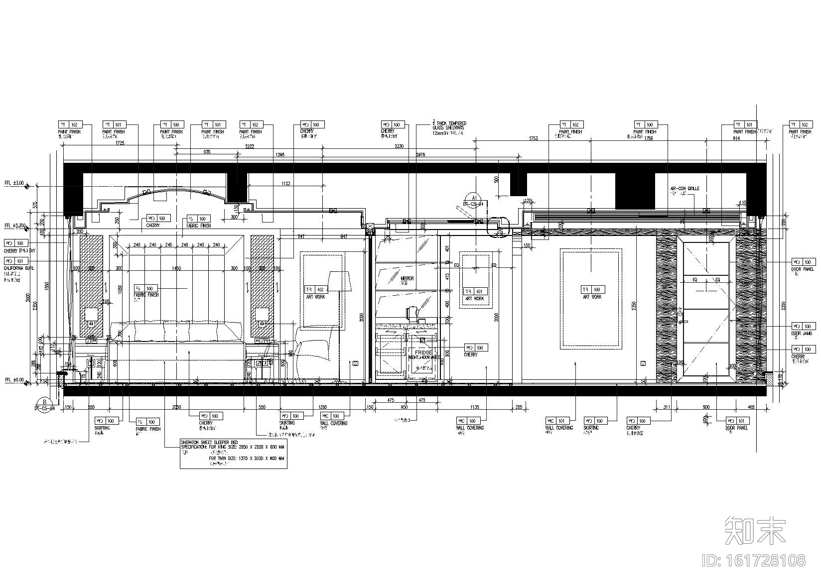 [浙江]喜来登酒店施工图（含全部客房图纸）施工图下载【ID:161728108】