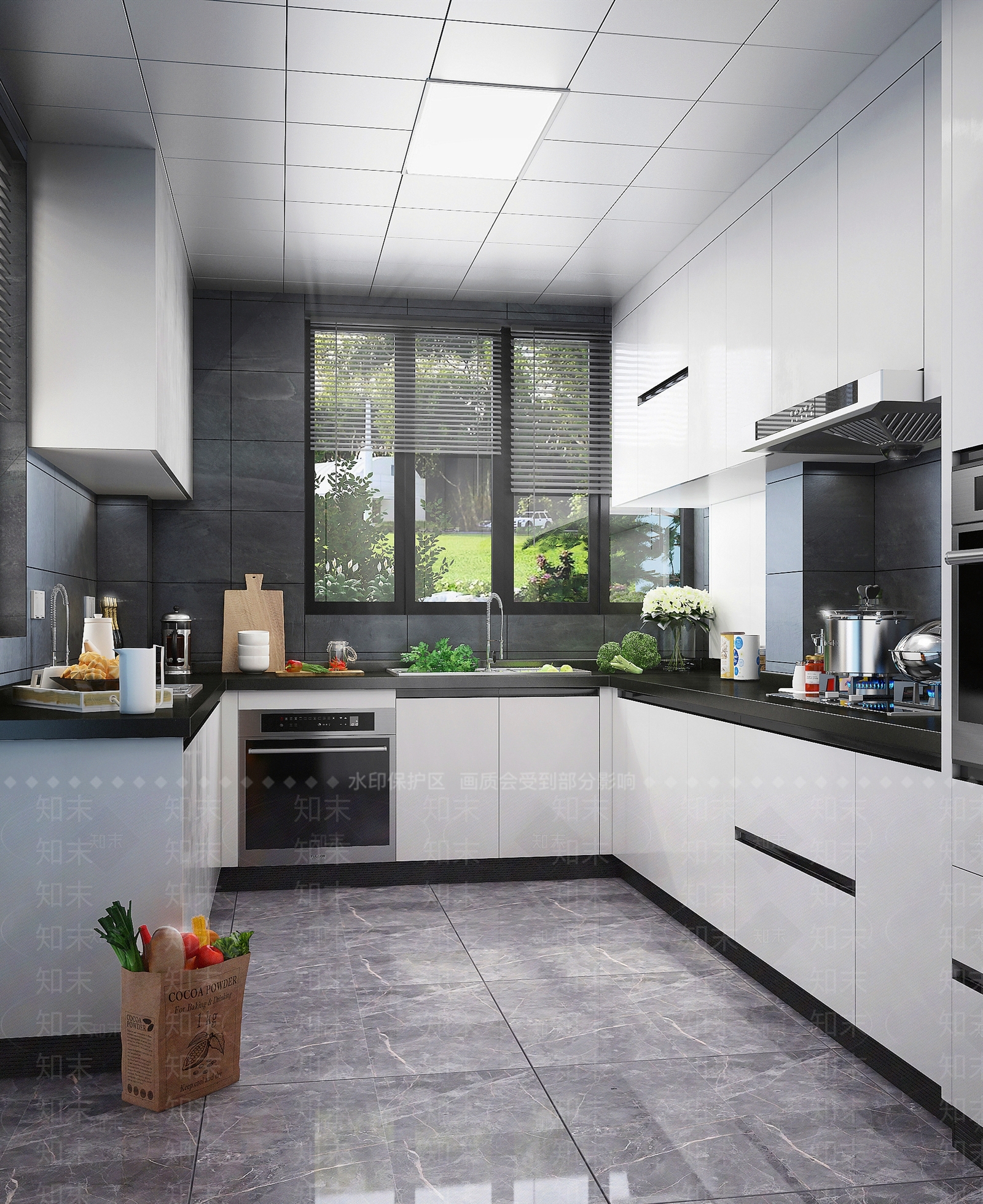 现代厨房3d模型下载【id:433363920】