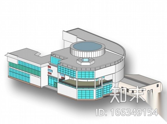 某三层会所建筑方案文本（毕业设计）cad施工图下载【ID:166349154】