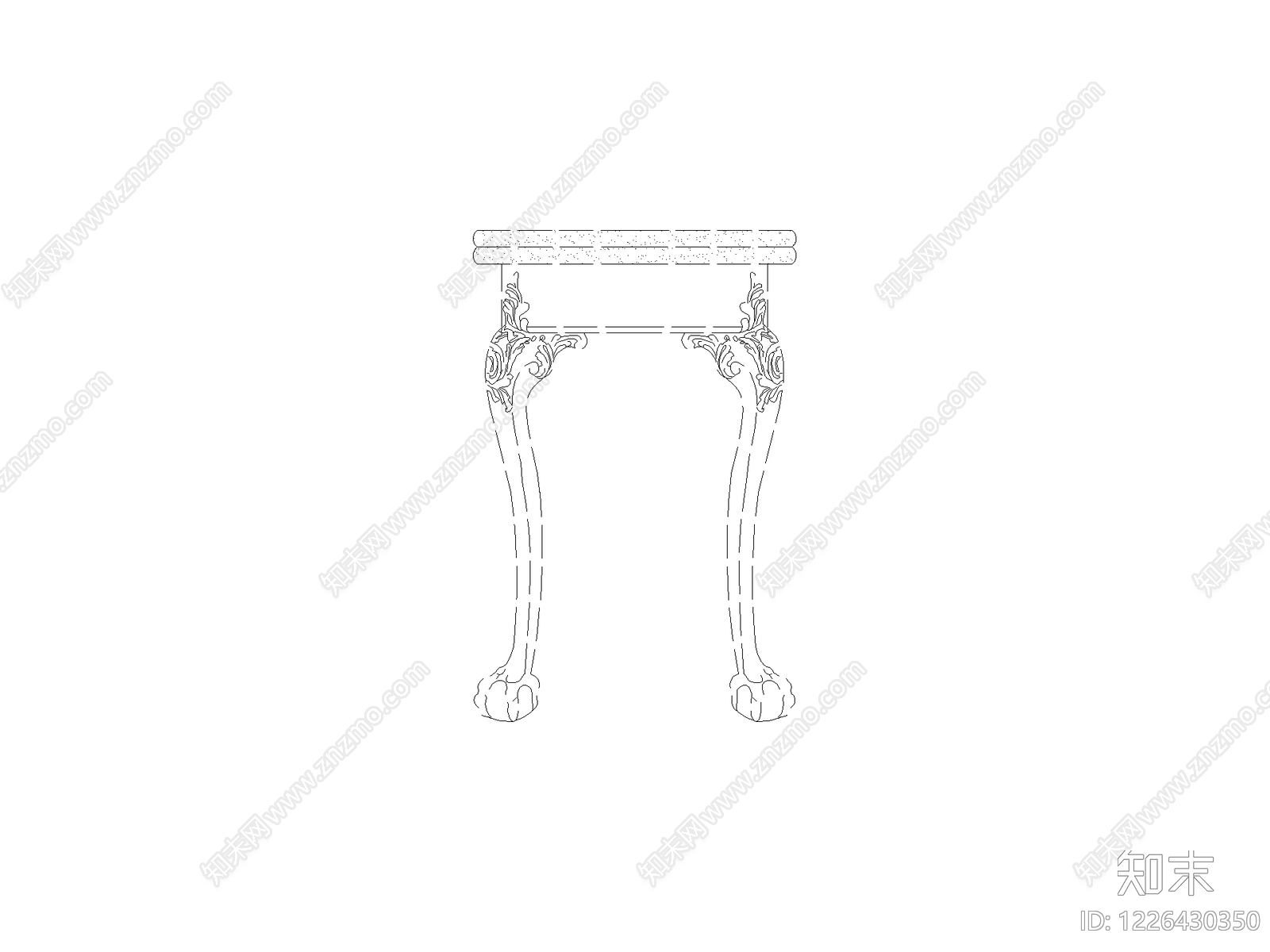 桌子cad施工图下载【ID:1226430350】
