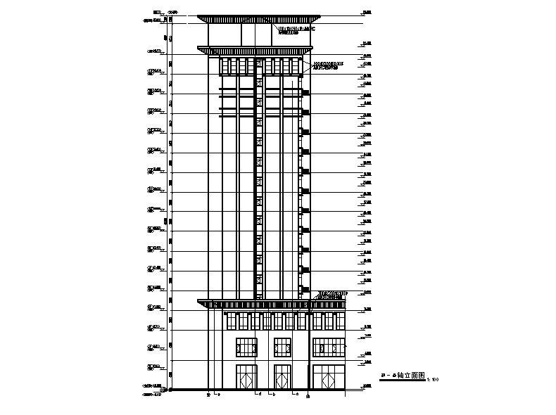 [宁夏]高层框剪结构石材外墙商住楼建筑施工图施工图下载【ID:149781171】