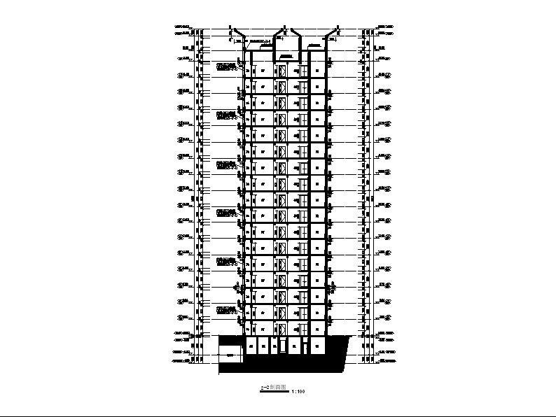 [宁夏]高层框剪结构石材外墙商住楼建筑施工图施工图下载【ID:149781171】