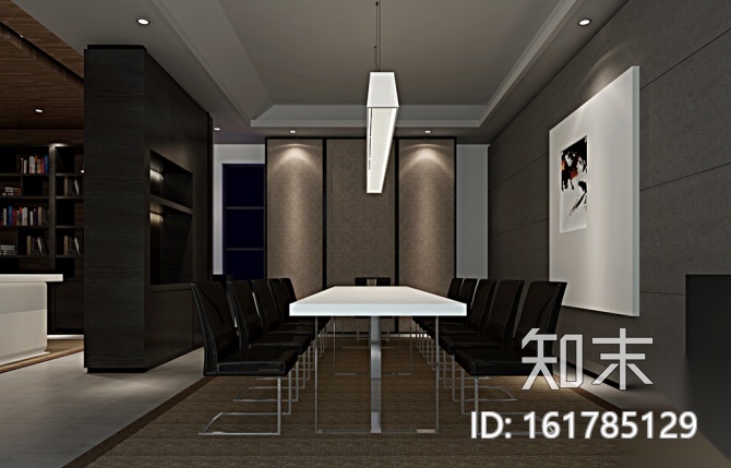 精典创意办公室设计全套施工图（含效果图）cad施工图下载【ID:161785129】