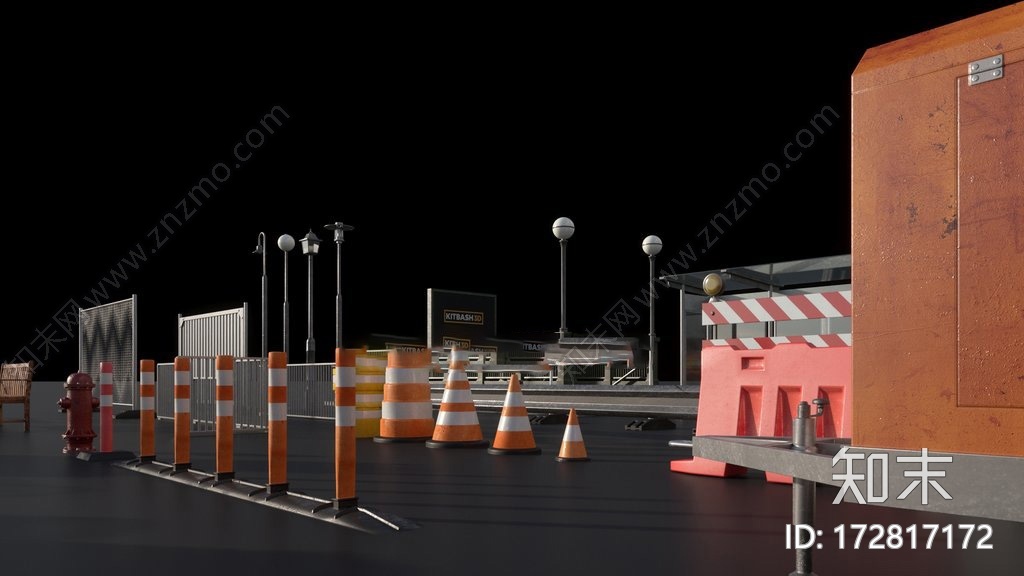 现代交通站台CG模型下载【ID:172802185】