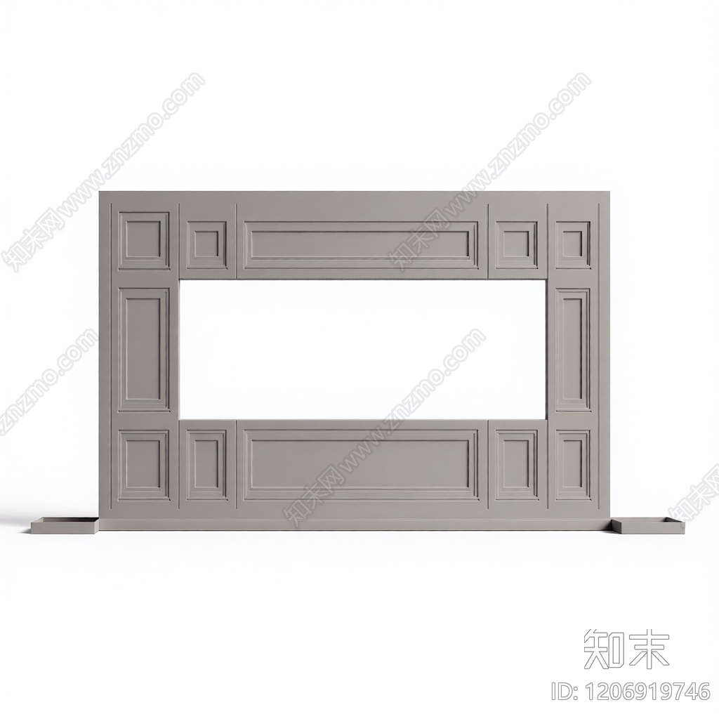 装饰电视墙框架3D模型下载【ID:1206919746】