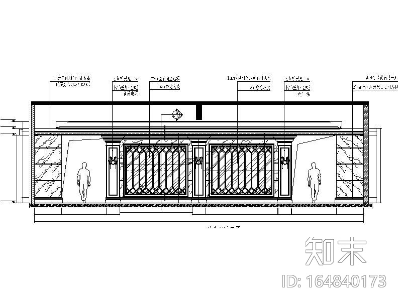 [福建]知名房产豪华会所售楼处室内施工图cad施工图下载【ID:164840173】