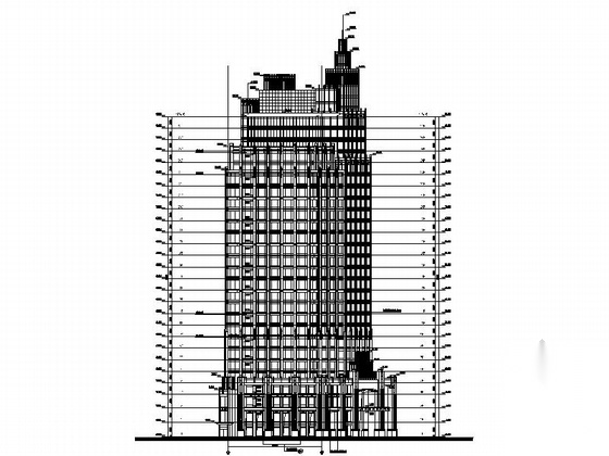 [浙江]27层现代风格商业办公楼建筑设计施工图（知名设计...cad施工图下载【ID:167361189】