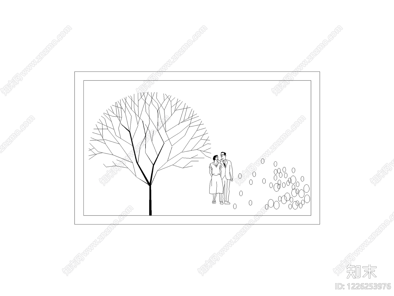陈设类立面挂画cad施工图下载【ID:1226253976】