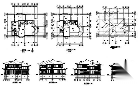 某二层别墅（A9型）建筑方案图cad施工图下载【ID:149919135】
