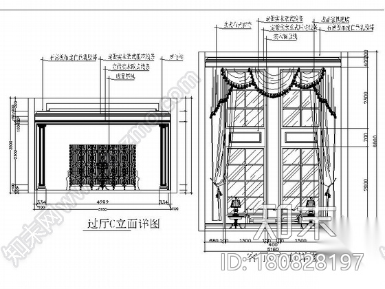 [芜湖]欧式豪华大气二层复式样板间室内设计施工图cad施工图下载【ID:180828197】