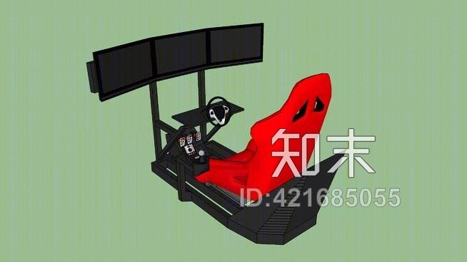 赛车模拟器SU模型下载【ID:421685055】