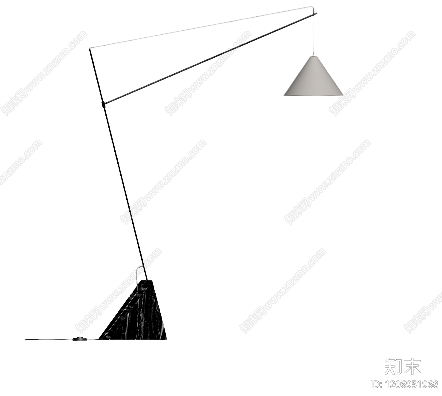 大理石底座落地灯3D模型下载【ID:1206951968】
