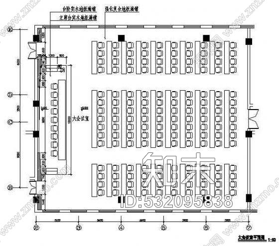 施工图某会议室装修图cad施工图下载【ID:532095838】