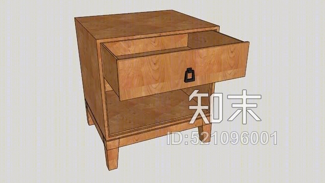 曼斯菲尔德床头柜SU模型下载【ID:521096001】