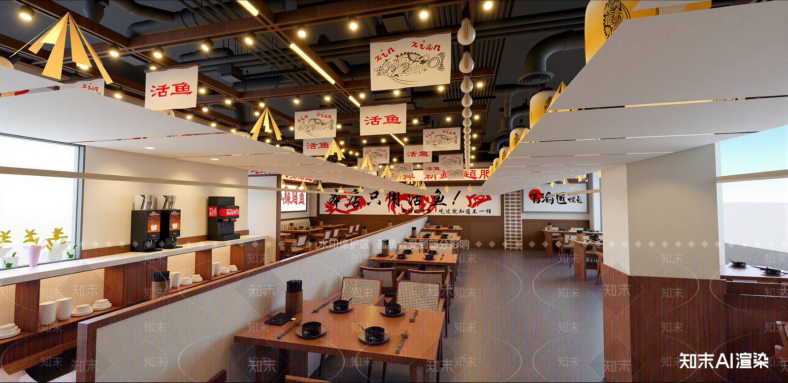 原木烧烤烤肉店SU模型下载【ID:1215950106】