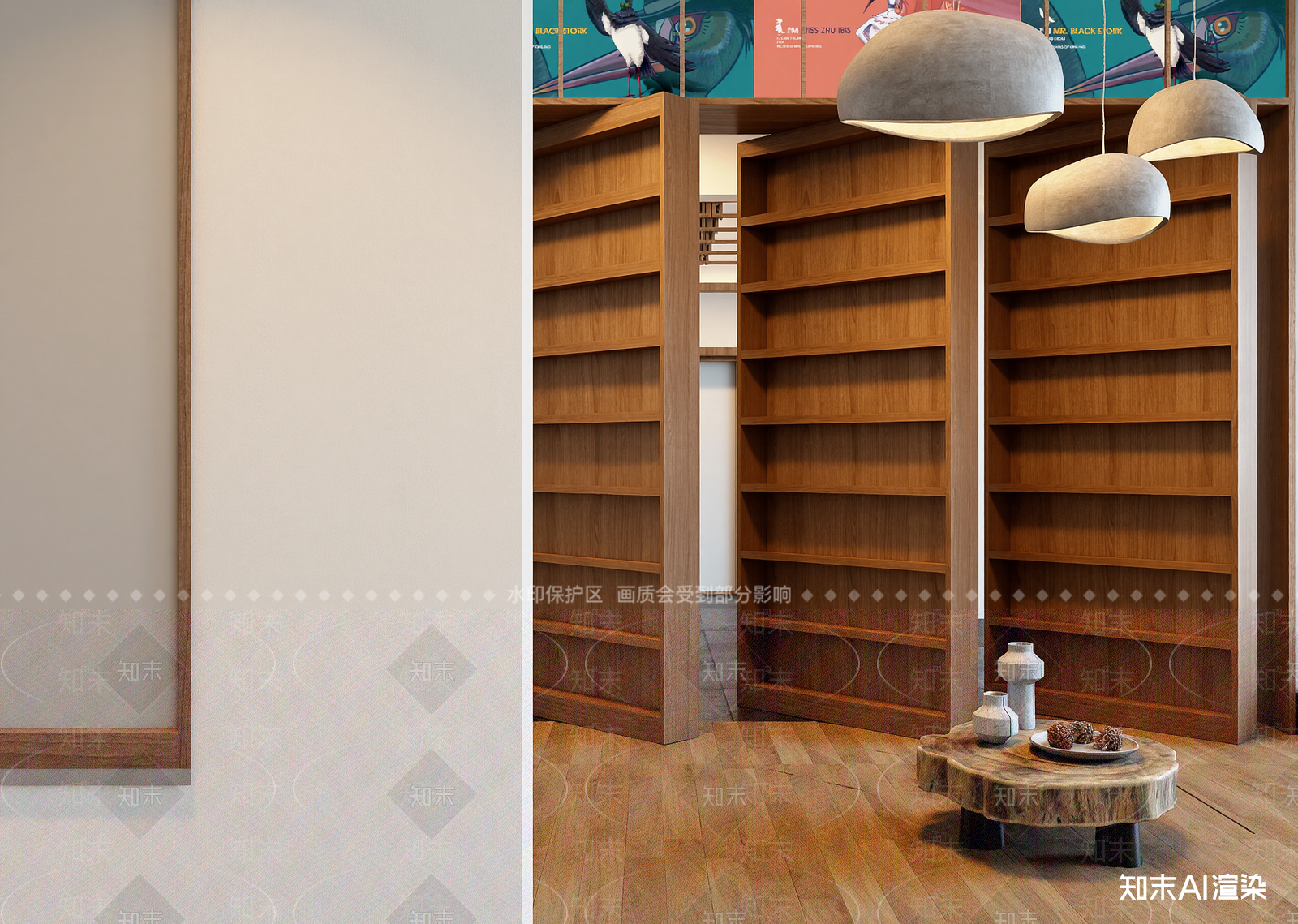 侘寂书店3D模型下载【ID:1214599325】