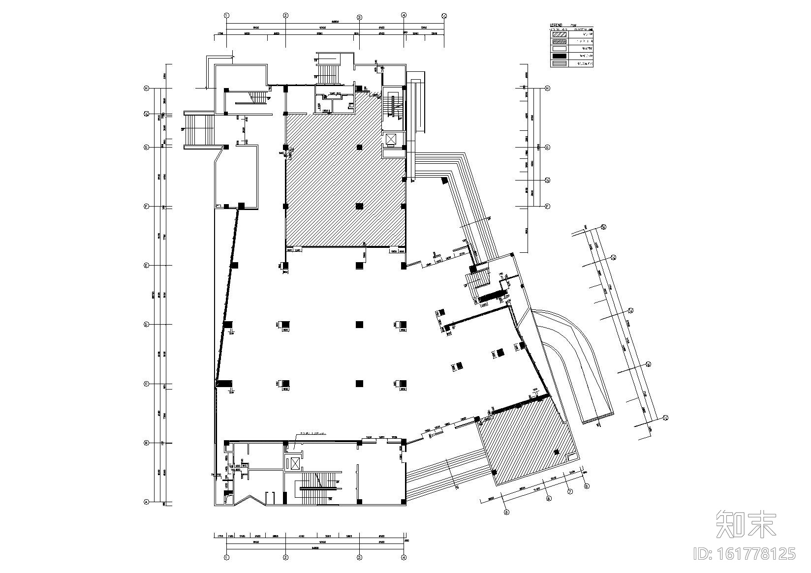 [四川]成都现代三层M5会所室内设计施工图cad施工图下载【ID:161778125】
