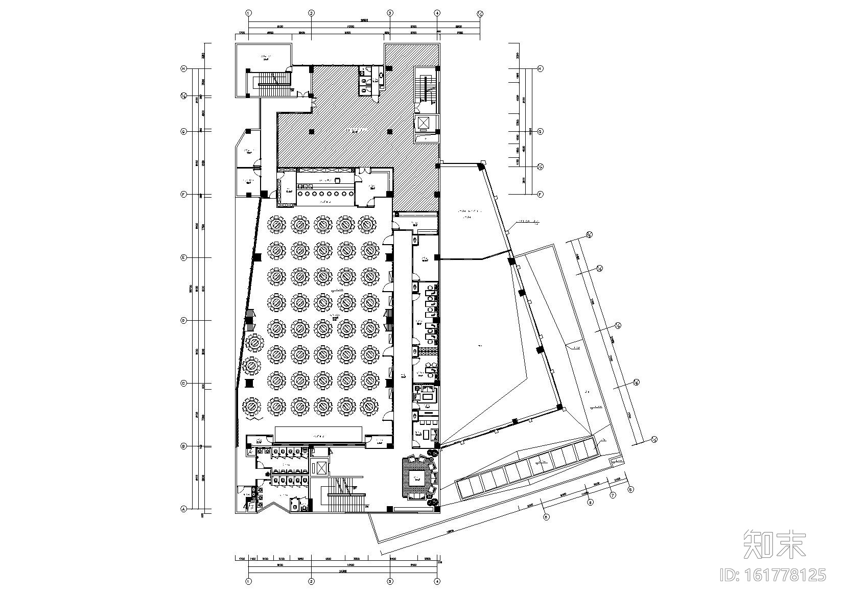[四川]成都现代三层M5会所室内设计施工图cad施工图下载【ID:161778125】