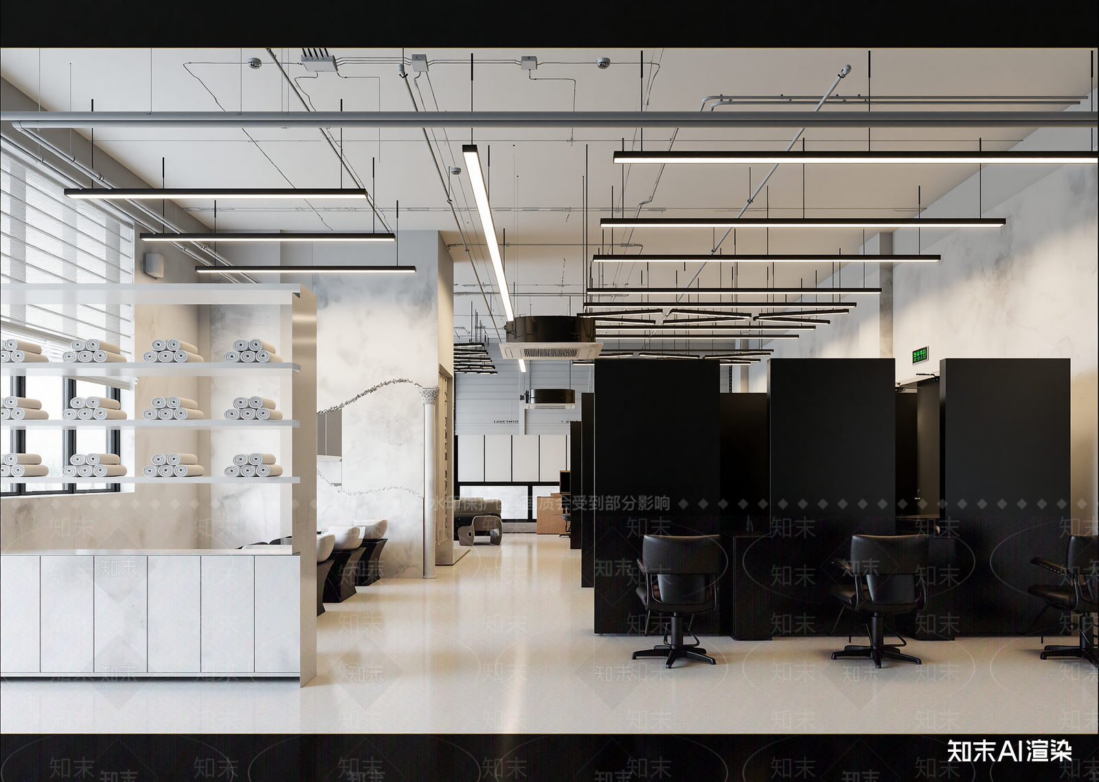 现代办公大厅3D模型下载【ID:1214390118】