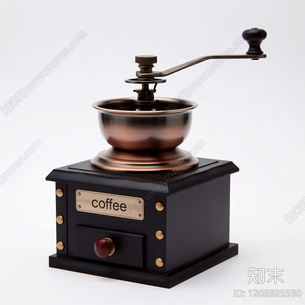 手摇咖啡磨豆机3D模型下载【ID:1206925530】
