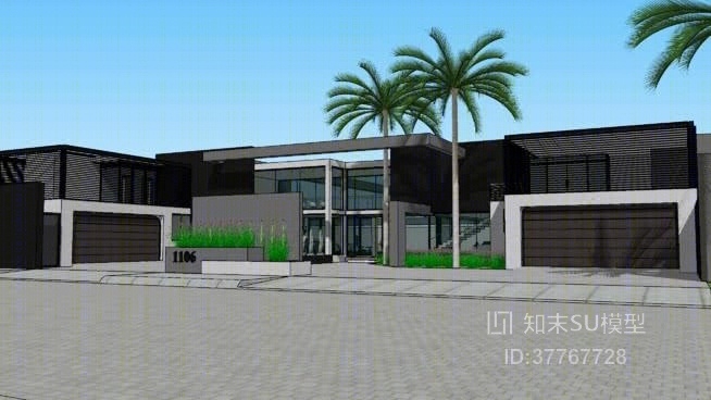 公司大门SU模型下载【ID:37767728】