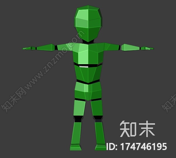 Low-Poly-Human-Basemesh-RiggedCG模型下载【ID:174746195】