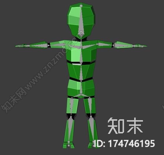 Low-Poly-Human-Basemesh-RiggedCG模型下载【ID:174746195】