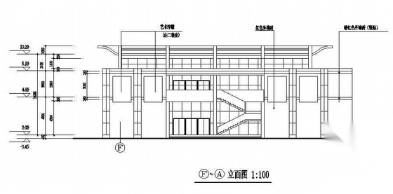 某学院食堂、多功能厅建筑施工图cad施工图下载【ID:167385126】