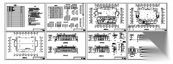 某学院食堂、多功能厅建筑施工图cad施工图下载【ID:167385126】