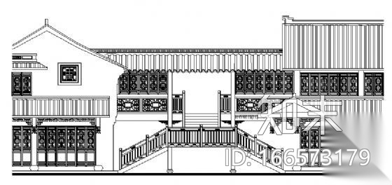 某二层古建搭建引梯工程施工图cad施工图下载【ID:166573179】