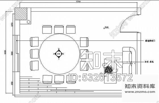 餐厅小包厢装修图一cad施工图下载【ID:532013572】