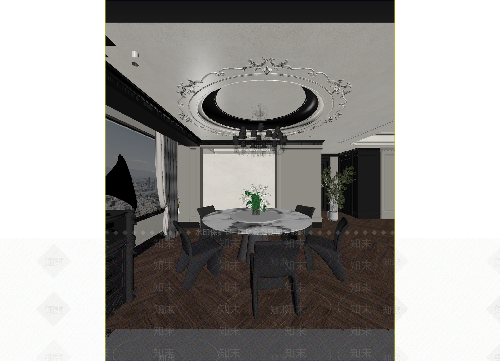 法式酒店客房3D模型下载【ID:1215182906】