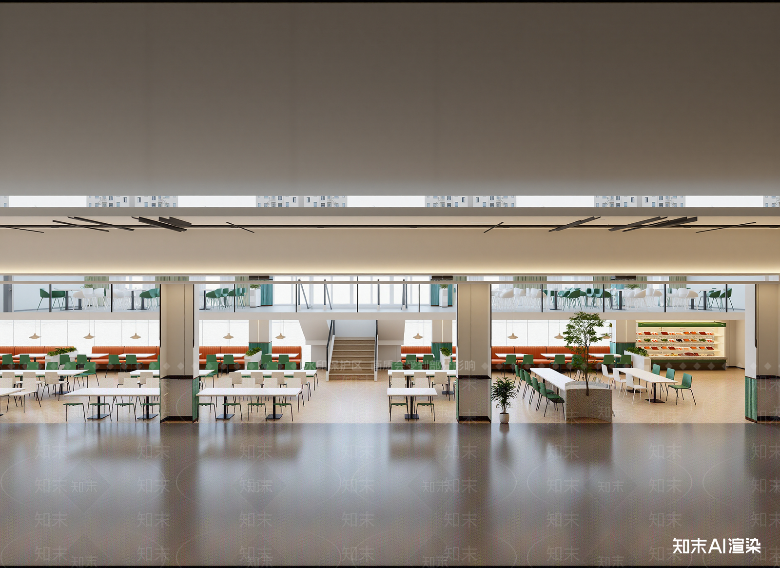 现代食堂3D模型下载【ID:1214295891】