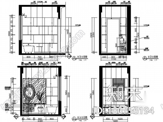 [广东]时尚温馨暖色调样板间装修施工图（含效果图）cad施工图下载【ID:180756194】