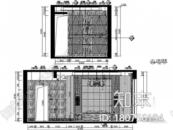 [广东]时尚温馨暖色调样板间装修施工图（含效果图）cad施工图下载【ID:180756194】