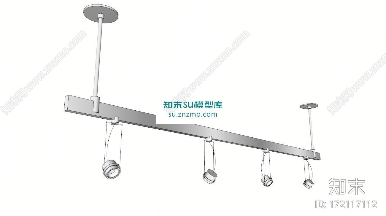 柱壁射灯SU模型下载【ID:172117112】