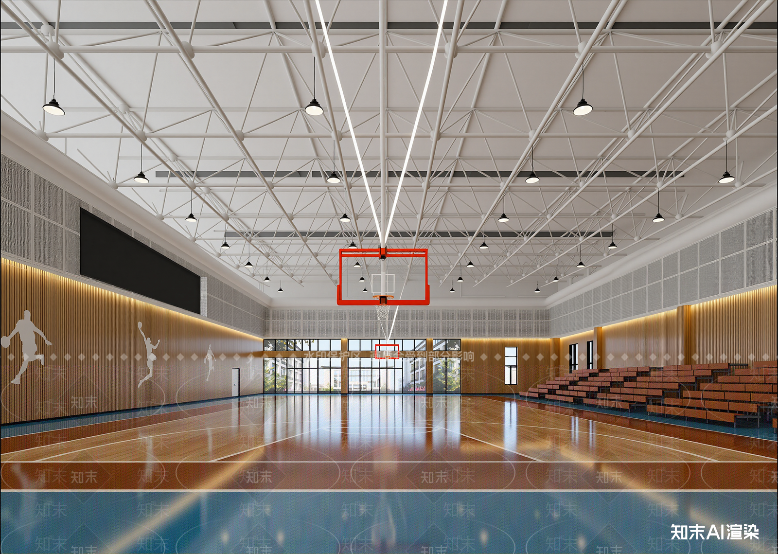 现代篮球场3D模型下载【ID:1215043279】