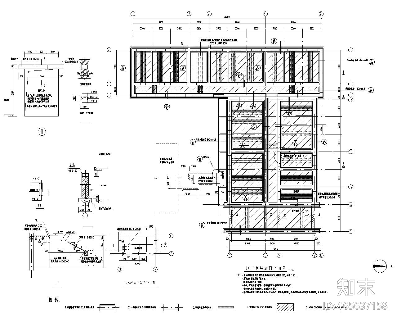 六层教学楼双面板墙加固施工图（CAD）施工图下载【ID:165637158】