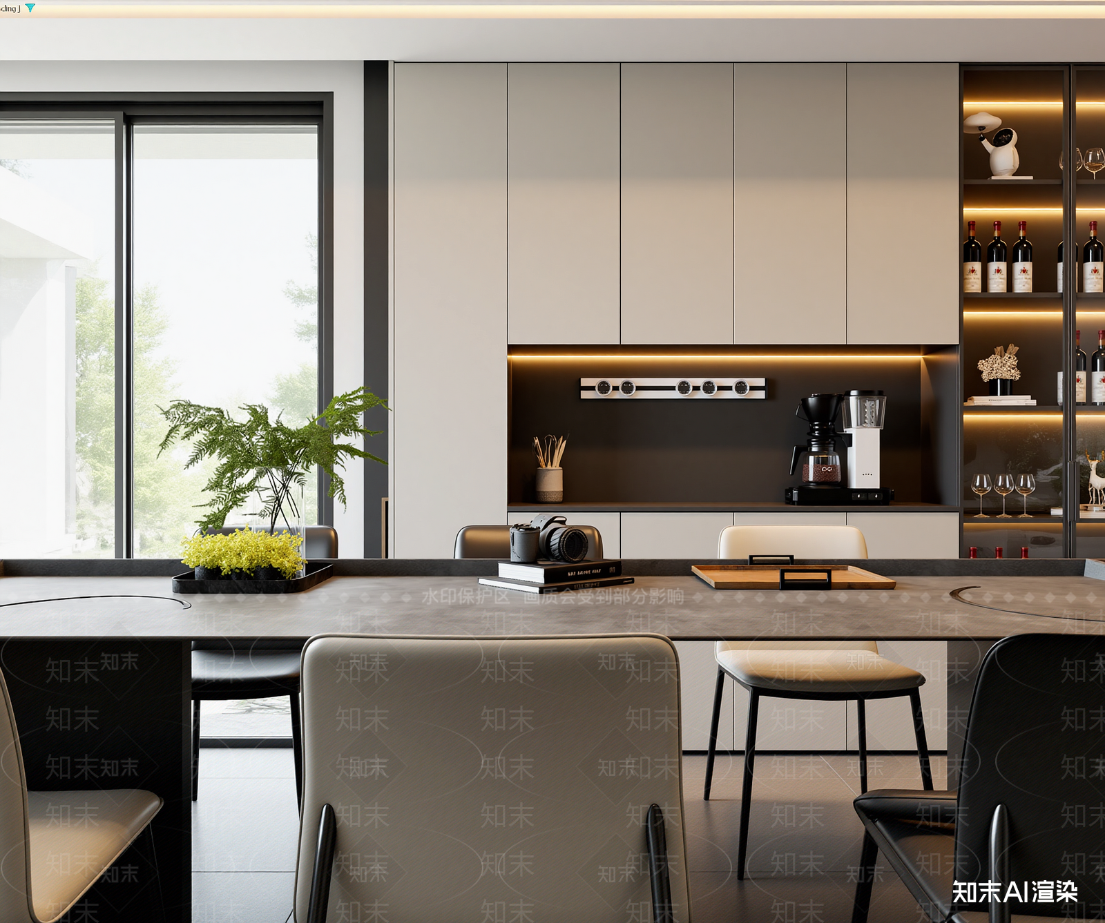现代咖啡厅3D模型下载【ID:1214452359】