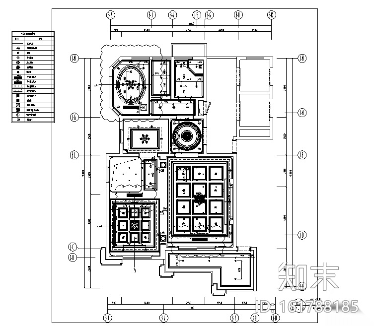 法式奢华中梁别墅设计施工图cad施工图下载【ID:161788185】