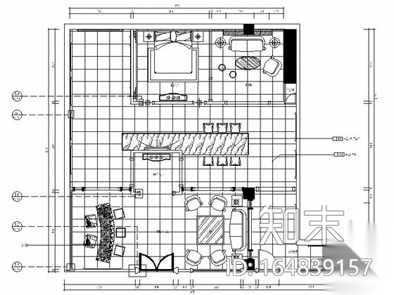 时尚高端建材混搭风格皮居展厅设计装修图（含实景）cad施工图下载【ID:164839157】