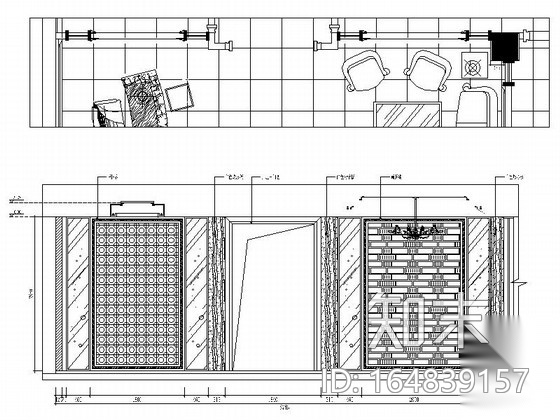 时尚高端建材混搭风格皮居展厅设计装修图（含实景）cad施工图下载【ID:164839157】