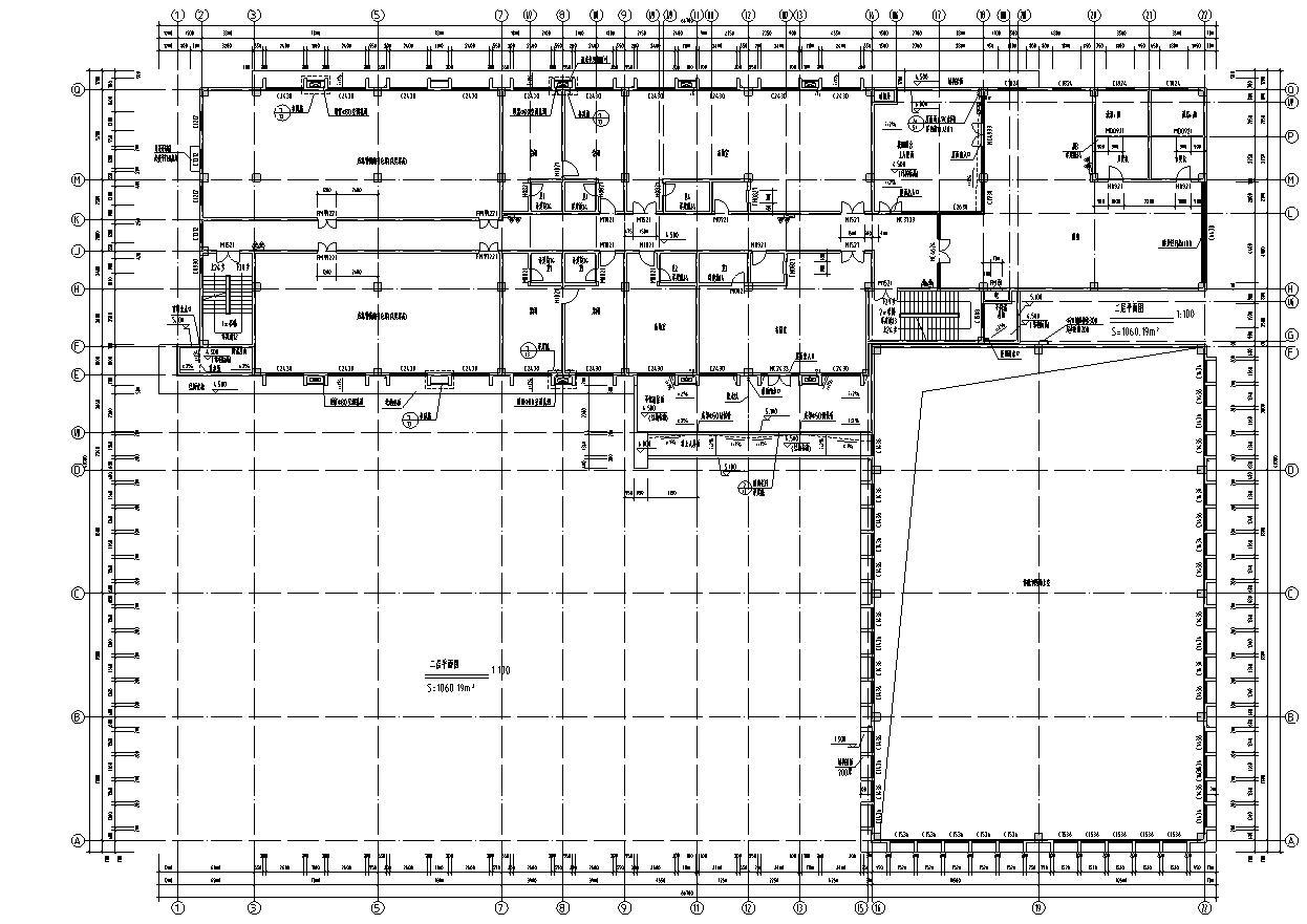 [四川]四层框架剪力墙结构指挥中心建筑施工图（含全专业...施工图下载【ID:149954172】