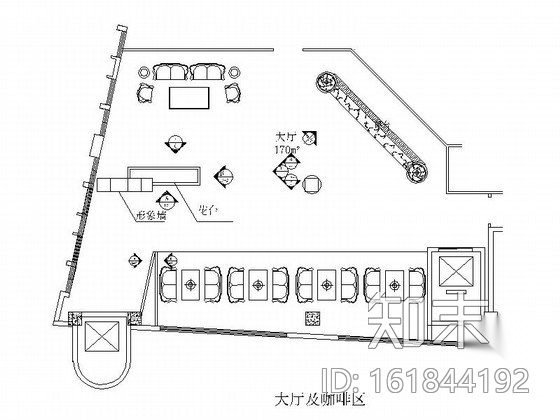 [成都]某洗浴中心大厅及咖啡区装修图cad施工图下载【ID:161844192】