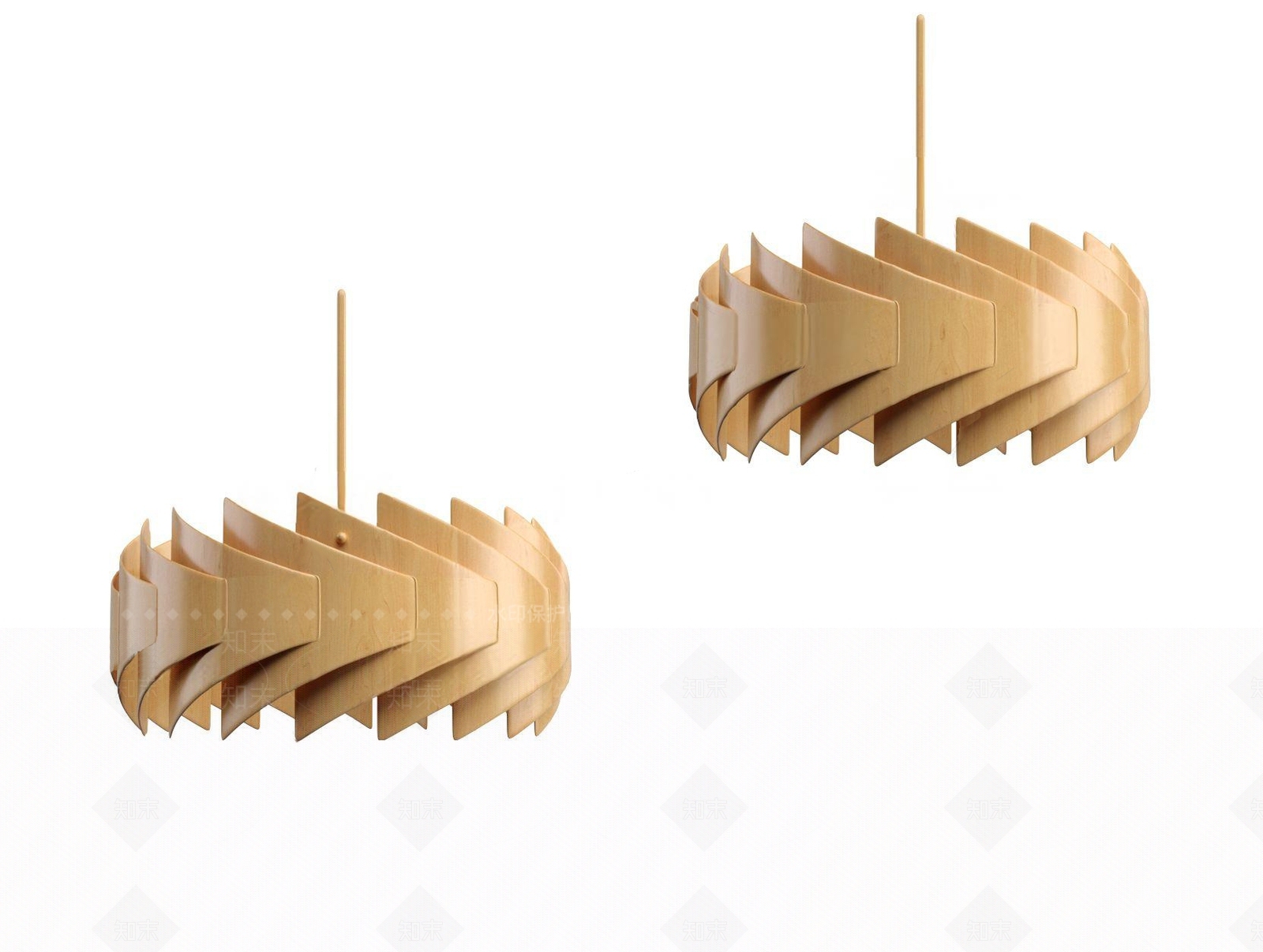 现代多米诺灯罩吊灯3D模型下载【ID:1116473729】